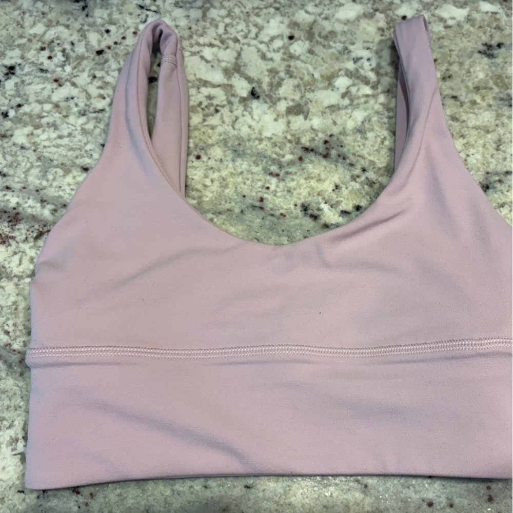 Lululemon Light Pink Side-Cross Sports Bra - Non Padded